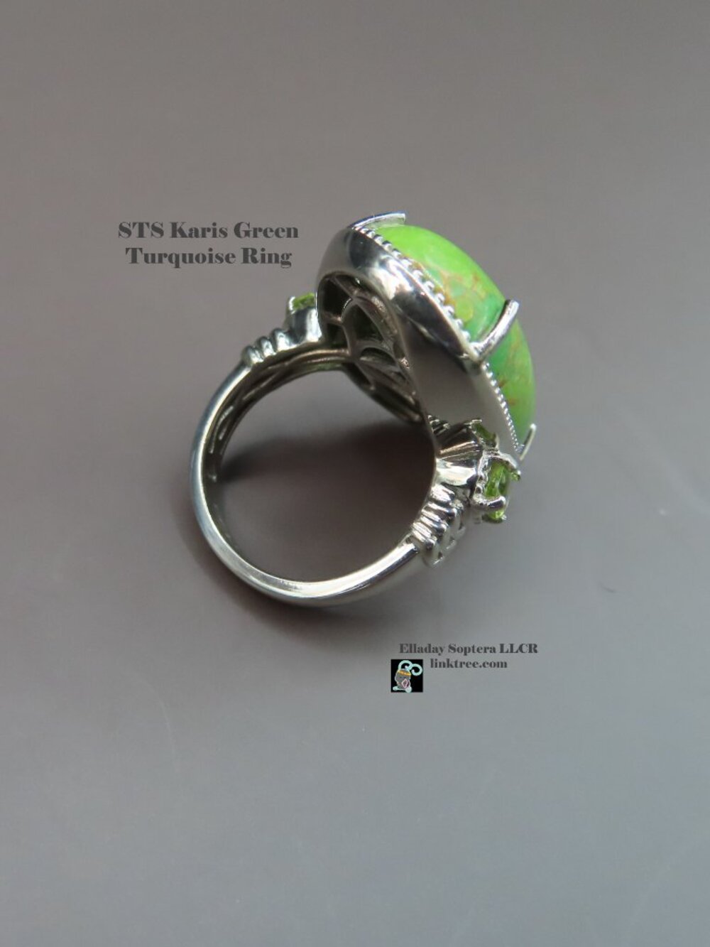 [SALE] STS Karis Green Turquoise Ring - Picture 8 of 11